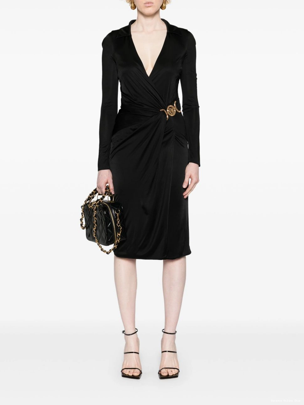 Affordable dress Women Medusa-plaque jersey midi Versace 0712